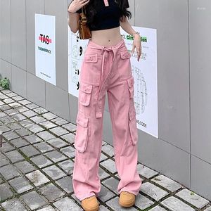 Women's Jeans Korean Fashion Womens Vintage Cargo Pants Casual Trousers Women Pocket Baggy Hip Hop Harajuku Y2k Woman Streetwear Joggers