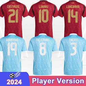 2024 Lukaku Lukebakio Mens Player Soccer Jerseys Onana Vertonghen Theate Bakayoko Tielemans Home Away Football Shirts Kort ärmuniformer