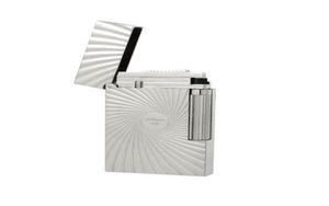 ST lighter Bright Sound Gift with Adapter luxury men accessories silver color Pattern Lighters 158545147