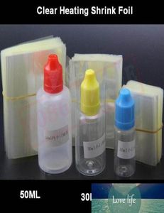 Värme krymprör Klar PVC -wrap -film för 5 ml 10 ml 15 ml 20 ml 30 ml 50 ml plastflaska E Liquid Bottle Shrink Band2806625