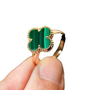 Дизайнерский новый Van Gold High Edition Lucky Clover Series Ring Fomen