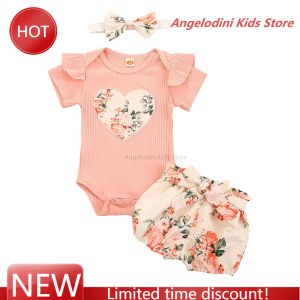 Shorts 2022 Mode Neugeborenes Kleinkind Baby -Mädchen Kleidung Sets