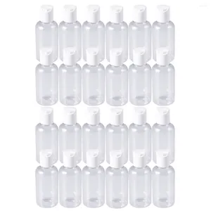 Speicherflaschen 24pcs 75 ml leere Reisebehälter nachfüllbaren Toilntäle Unterpackung Shampoo -Spender Pressekappe für flüssige Seife