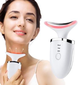 Instrumento de beleza em casa EMS Microcorrente Máquina de elevador de pescoço Massageador elétrico Térmica Red Luz Removendo Removedor Anti Aging 8677221