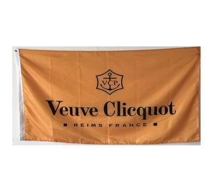 Veuve Clicquot Champagne Flag Vivid Color and Fade Proof Canvas Header i podwójnie zszyty 3x5 stóp baner wewnętrzny Dekoracja zewnętrzna 1954270