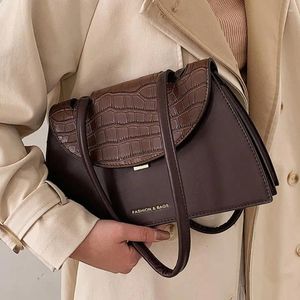 Bag Pattern Square Crocodile Armpit 2024 Quality PU Leather Women's Designer Handbag Vintage High Capacity Shoulder Bags