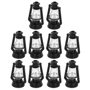 Candle Holders 10 Pcs Mini Kerosene Lamp Vintage Home Decor Tiny Lanterns Halloween Small Decorative Plastic Lantern