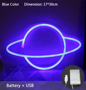 LED Neon Sign Light SMD2835 Indoor Lamp Night Planet Space Mixed Color For Lead Holiday Lighting Xmas Party Wedding Table Decorati2359493