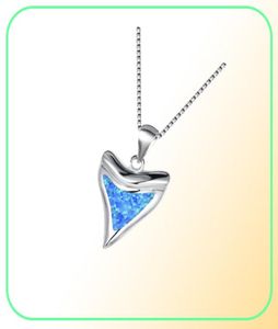 Vacker Tooth Pendant Lia Fire Opal Jewelry Solid 925 Sterling Silver Necklace for Women Gift3052980