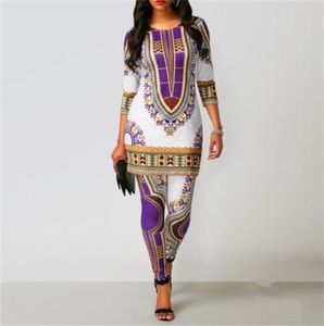 Afrykańskie DRS dla kobiet 2020 Wiadomości Top Pants Suit Dashiki Drukuj ubrania damskie szat Africaine Bazin Fashion Clothing T2006307377829