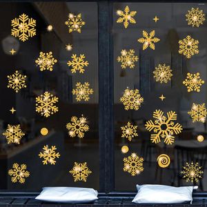 Adesivi per finestre Glitter glitter Snowflake Wall Decoration Decorazione statica rimovibile 2024