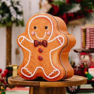 Garrafas de armazenamento Contêineres de doces Casos de lata de lata de natal Biscoits Presente Casos de embalagem Placa de lata