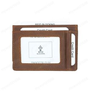 Genuine Leather Magnetic Front Pocket Money Clip Wallet RFID Blocking Strong Magnet Thin Wallet9442314