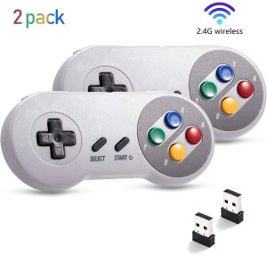 GamePads 2,4 ГГц. Подзаряжаемый классический компьютер USB SNES Game Pad Controller для Windows XP 7 8 Mac Raspberry Pi