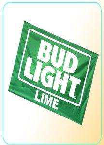 Bandiera lime luminosa Bud 3x5ft 100D poliestere esterno o interno club di stampa digitale banner e bandiere intero1538602