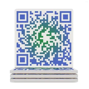 Table Mats Sea Shanty 2 - QR Code Ceramic Coasters (Square) White Drink Set Eat