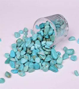 Newest 100g Artificial turquoise green small Gravel Bulk Tumbled Stones Crystal Rock Chips Lucky Healing 2954123