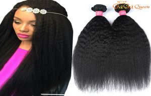 8A Peruvian Kinky Straight Virgin Human Hair Weave 100 Unprocessed Peruvian Virgin Hair 3 Bundles Deal Remy Hair Weft8556027