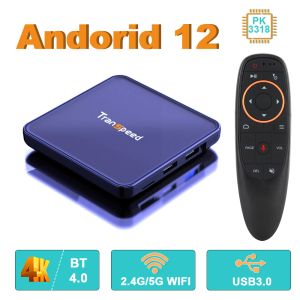 BOX NUOVA TRANSPEED Android 12 TV Box PK3318 Dual WiFi 4K 3D 16G 32G 64 GB BT4.0 Player multimediale Box a scatola molto veloce