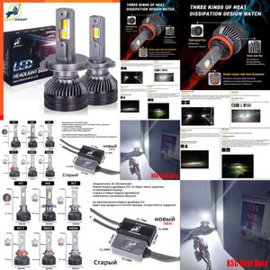 2024 2024 DawnKnight K5C 4300K ​​110W H7 H4 LED -lampan dubbel kopparrör 3000K LED -lampor för bil H1 H11 HB3 9005 HB4 9006 LED -strålkastare