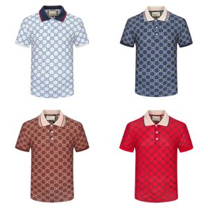 New summer Brand Clothes Luxury Designer Polo Shirts Men's Casual Polo Fashion Snake Bee Print Embroidery T Shirt High Street Mens Polos Asian sizeM-XXXL