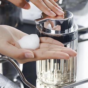 Distribuidor de sabão líquido Mãos espumantes para banheiro Mousse Bottle Recipientes de prato de cozinha recarregável