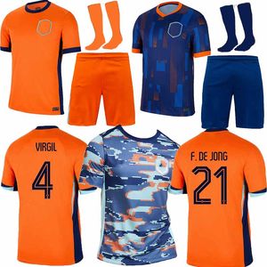 24オランダ2024 25メンフィスサッカージャージーホランドジョンヴァージルダンフリースBergvijn Klaassen xxxl 4xl de ligt men kidsキットダッチプレートトレーニングサッカーシャツ