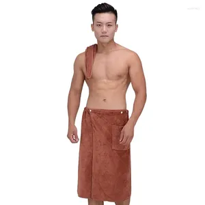 Towel 70 140cm Soft Wearable Bath With Pocket For Men Bathrobes Shower Wrap Swimming Spa Beach Toalla De Playa