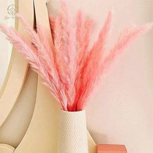 Decorative Flowers Dried Pink Pampas Grass Boho Home Decor Bouquet Wedding Christmas Decoration Natural Preserved Table Ornament