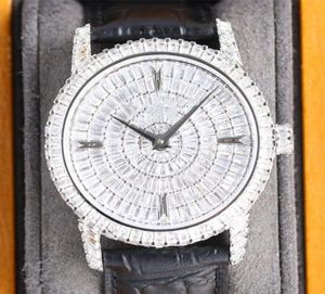 Diamond Mens Automatic Watches 40mm Dial Silver Color 9015 Movement Sapphire 316L Fine Steel Man Wristwatch5607783