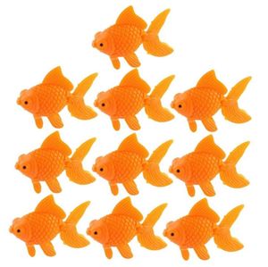 Aquário Orange Plástico Plástico Goldfish Ornament Decoration 10 PCS1092488