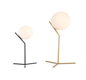 Table Lamps Modern LED Lamp Desk Light Shade Glass Ball Standing Reading For Bedroom Living Room Floor Bedside Gold Design3719519