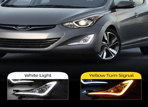 2pcs для Hyundai Elantra Avante 2014 2015 Светодиодный DRL DRL Daytime Hunlight Light Light Light Light Lamp Rame Fog Light9647695