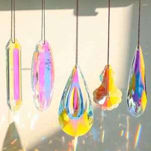 Decorative Figurines Home Garden Decor Sun Catcher Rainbow Maker Special Shape Crystal Wind Chimes Light Catching Hanging Ornament Gift