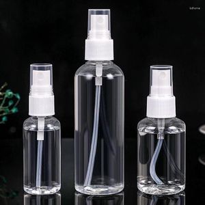 Lagringsflaskor 1 st flaska klar plast tom spray bärbar påfyllningsbar parfymprov dispenser liten
