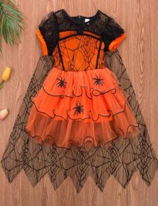 Girls Halloween Witches Fancy Dress costume Witch Outfit Kids Cosplay Party Baby Lace Rainbow Outfit Kids Party 05T4158141