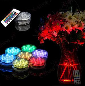 LED Submersible Candle Floral Tea Light Flashing Waterproof Wedding Party Vase Decoration Lamp Hookah Shisha Accessories7214805