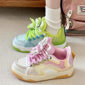 Casual Shoes Mandarin Duck Jelly Color Board Versatile Par Fashion Tjock Sole Sport Women Estetic Sneakers