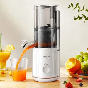 Juicers Large Caliber Slow Juicer Fruit Vegetable Screw Cold Press Extractor Automatic Squeezer Citrus Juicer Portable Blender 220V