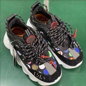 2024 Hot Luxury Designer Casual Shoes Chain Reaction Wild Jewels Chain Link Trainer Sneakers 36-45 EUR