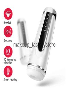 Massage Automatic Super Power Blowjob Heating Sucking Male Masturbator Vibrator Vagina Masturbation Sex Toys for Men Machine1775271