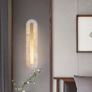 مصباح الجدار Biewalk Modern Copper Marble LED مناسب لممر غرفة المعيشة.