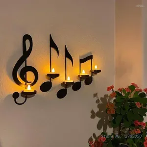 Świecane uchwyty fonogram nuta lewe przyciski świecznika dekoracje domu wiszące dekoracje samto dekoracyjny ornament uchwytu