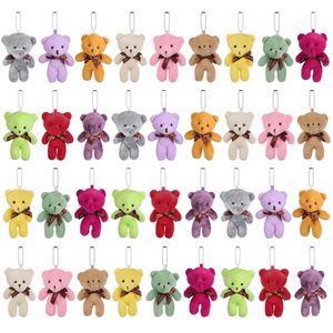 36Packs Mini Teddy Bear Toys Plush Stuffed Dolls For Keychain Craft DIY Birthday Gifts Party Favors Supplies Boy Girl 240329