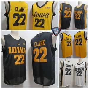 2024 نهائي أربعة 4 Jersey Iowa Hawkeyes كرة السلة NCAA College #22 Caitlin Clark في الأسهم