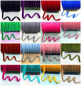 50yards 38quot10mm kadife şerit düğün partisi dekorasyonu el yapımı şerit hediye sarma saç yayları diy Noel ribbon57106853977458