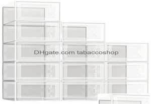 Caixas de armazenamento BINS SAPAÇÃO Organizador empilhável de plástico transparente para sapatos dobráveis de armário Titulares Drop Drop Delivery Home Garden H7611509