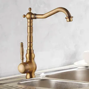 Bathroom Sink Faucets 1PC Antique Basin Brass Rotate Vintage Full Copper Faucet Mounted Kitchen Supplies