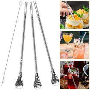 Disposable Flatware Coffee Whisk Bracket Home Accessory Multipurpose Straw Spoon Stainless Steel Multi-function Stirring Kitchen Supply