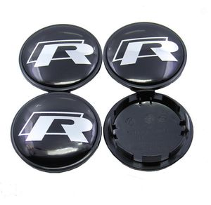 4PCSLOT 65mm VW R Line Wheel Hub Cap Cover Emblem Auto Badge för VW Golf Touran Tiguan Magotan Passat CC Scirocco Car Styling2328822